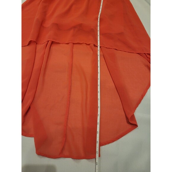 Y2K Fairy Dress Juniors Medium Floral Solid Flowy High Low Hem Love Culture - Picture 6 of 7